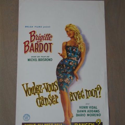 'Voulez-vous danser avec moi' (Brigitte Bardot) Belgian affichette